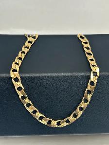 10K Yellow Gold Diamond-Cut  Curb Link Bracelet - Photo 7