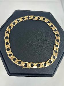 10K Yellow Gold Diamond-Cut  Curb Link Bracelet - Photo 9