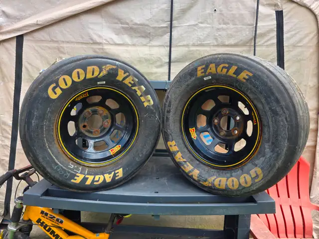 Good Year Eagle NASCAR 2 Wheels Set With New Tires Display Units