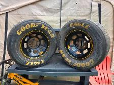 Good Year Eagle NASCAR 2 Wheels Set With New Tires Display Units