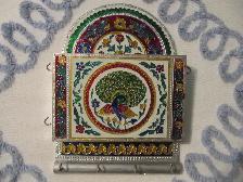 Hand Painted Gold & Silver Lace Aluminum Letter and Key Holder
