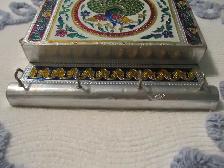 Hand Painted Gold & Silver Lace Aluminum Letter and Key Holder - Photo 3