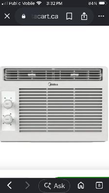 5000 BTU window A/C