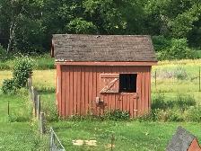 Cedar Board and Batten Animal Building