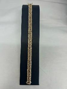 10K  Double Curb Link  Bracelet