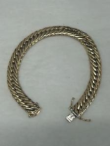 10K  Double Curb Link  Bracelet - Photo 3