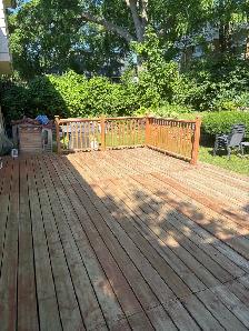 fence deck patio stain - painting - Photo 2