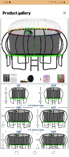 trampoline with all the trimmings 16ft