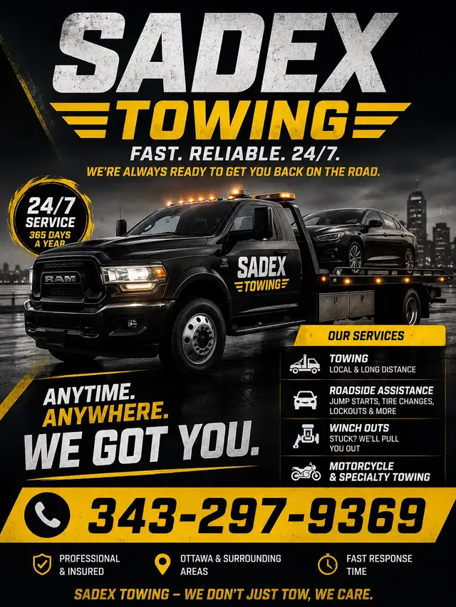 Sadex Towing – 24/7 Towing & Roadside Assistance