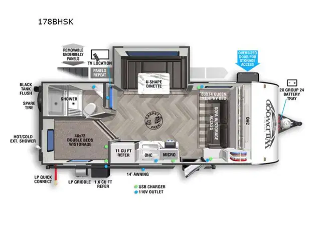 2022 Forest River RV Wildwood FSX 178BHSK