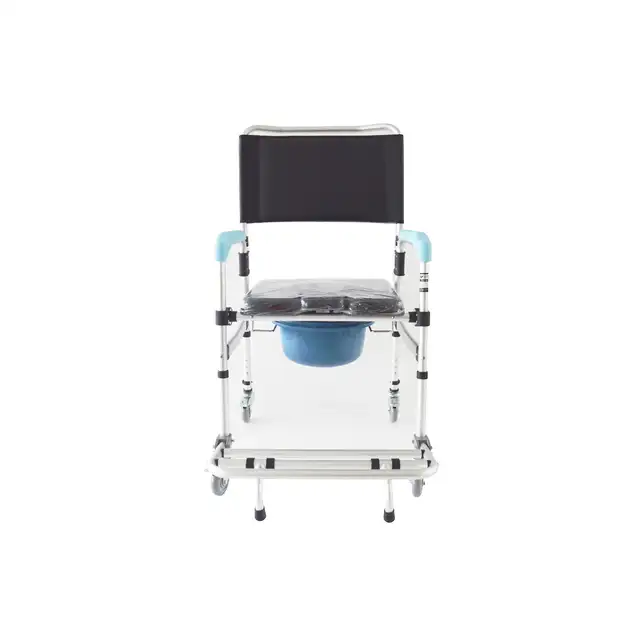 Mobile Transport Commode Chair Shower Toilet Wheelchair 056512