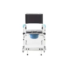 Mobile Transport Commode Chair Shower Toilet Wheelchair 056512