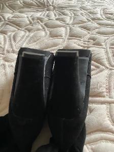 Bottes hautes noires, au-dessus du genou, à mollet larges - Photo 5