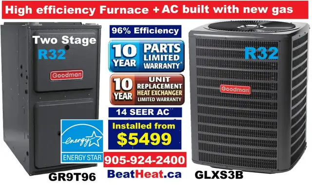 2 STAGE FURNACE WITH 2 TON AIR CONDITIONER WITH INSTALLATION FOR
