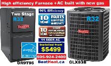 2 STAGE FURNACE WITH 2 TON AIR CONDITIONER WITH INSTALLATION FOR