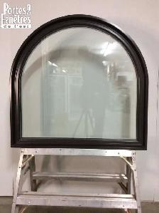 9218fph Fenêtre Fixe hybr 1/2 lune alongé brun com 35 1/4x33 3/4