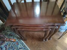 QUEENE ANNE CENTRE TABLES- SET OF THREE NESTING/STACK TABLES - Photo 3