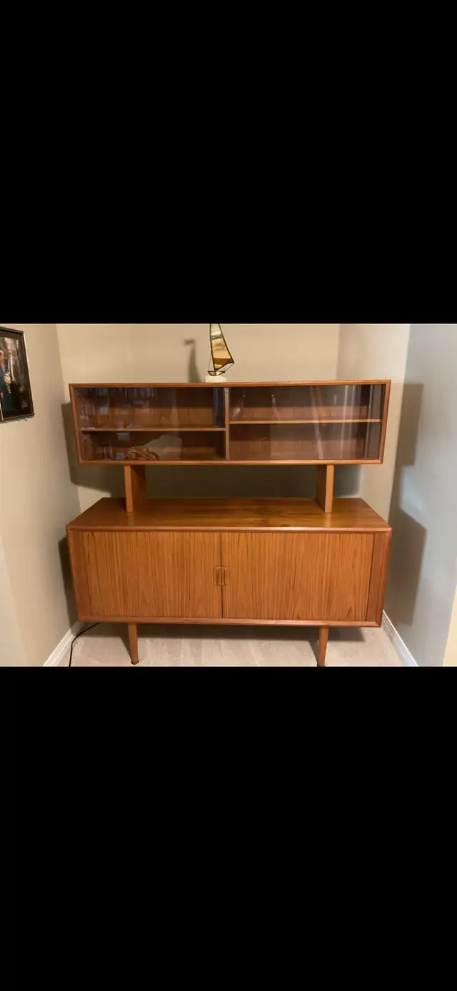 Mid-Century Teak entertainment unit with ELAC Record Player