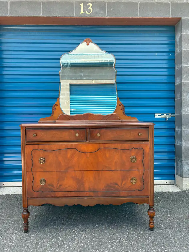 Solid Wood Dresser with Mirror