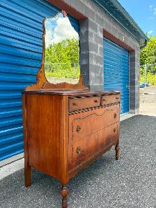 Solid Wood Dresser with Mirror - Photo 2