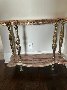 Marble Table - 1/2 moon - Photo 3