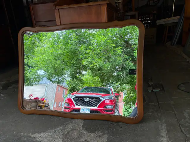 Large Solid Wood Framed Mirror