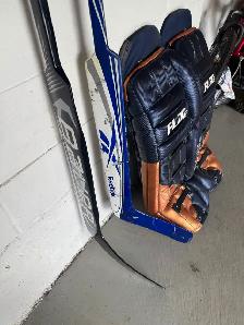 Men’s used Flite Goalie Pads, Glove, Blocker and Goalie Sticks - Photo 6