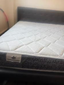 Bed Set: Kingsdown Mattress   Leather Frame. Now $599 for both - Photo 3