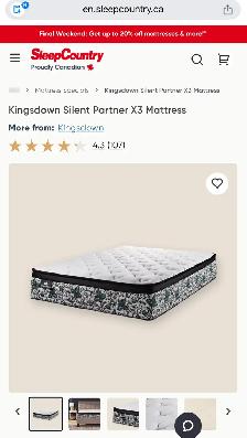 Bed Set: Kingsdown Mattress   Leather Frame. Now $599 for both - Photo 5