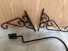 Hanging plant hooks for outdoors