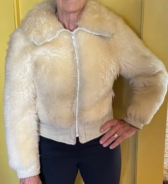 Fur bomber jacket