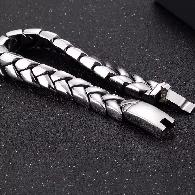 Pick up yes New 11mm 8.5'' 91g Bracelet Stainless Steel 316L Tre - Photo 2