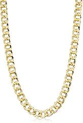 Pick up yes NOT SOLID New GOLD FILLED 9mm 24'' Curb link Chain 5 - Photo 2