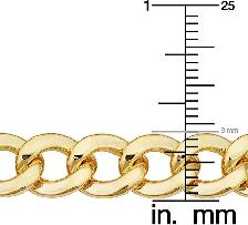 Pick up yes NOT SOLID New GOLD FILLED 9mm 24'' Curb link Chain 5 - Photo 3