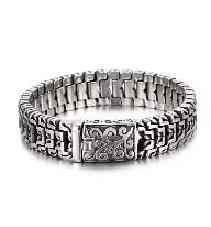 Pick up yes New 16mm 8.5'' 99g Retro Bracelet Stainless Steel 31