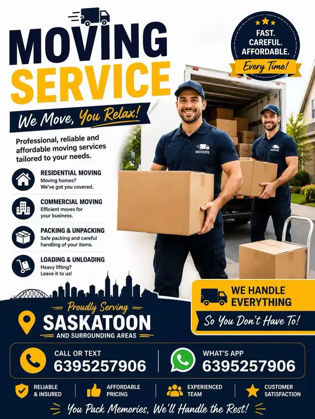 Moving Help Available in Saskatoon