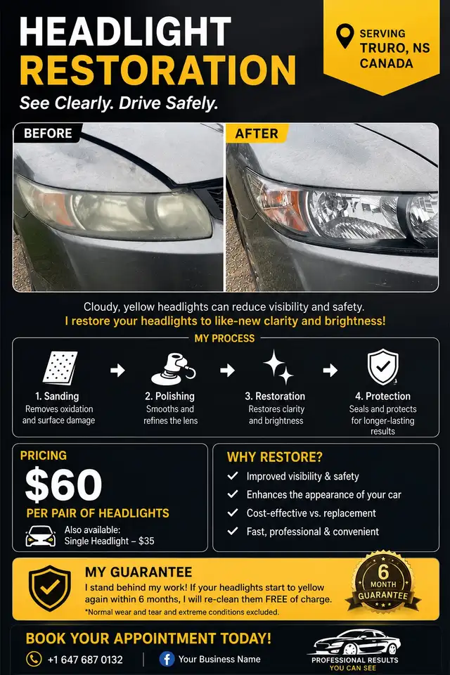 ✨ Headlight Restoration – Truro & Surrounding Areas ✨