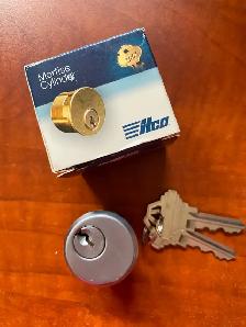 Cylindre à mortaise (serrure) 1 1/8’’ – ILCO – laiton (brass) -