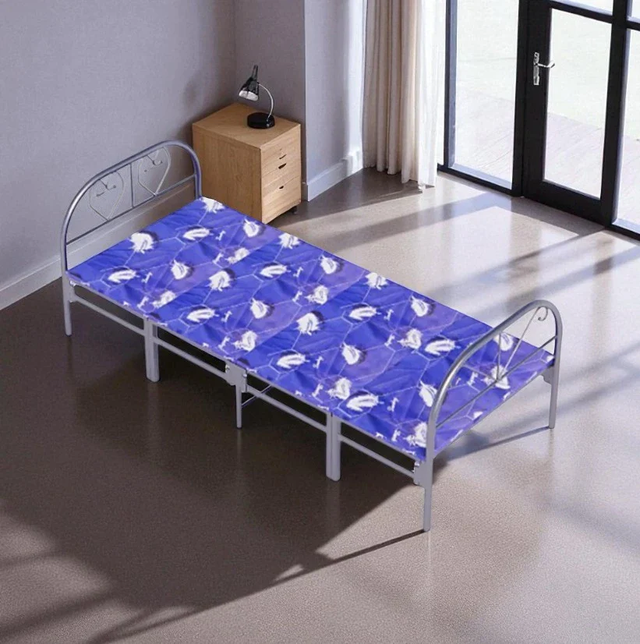 New Metallic Foldable Platform Bed Frame - Silver Grand Sale