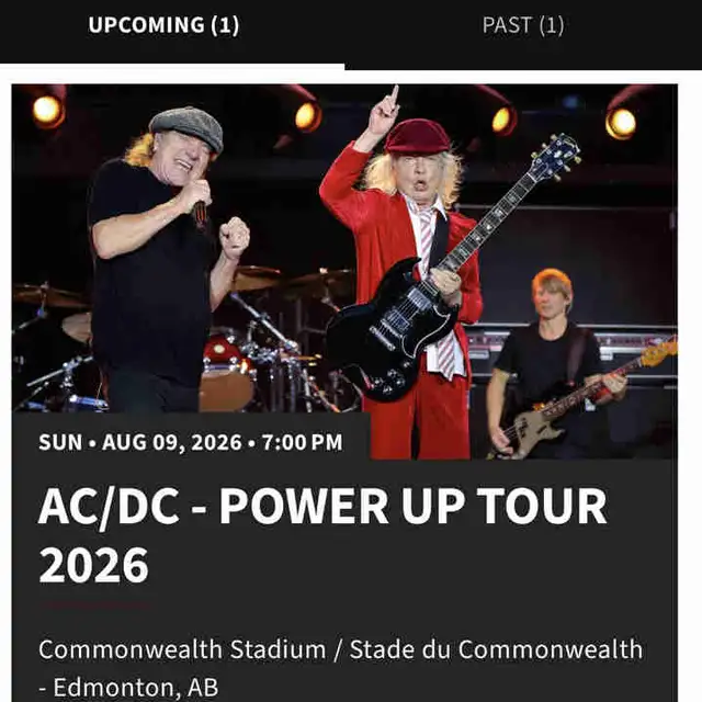 AC/DC Tickets - Power Up Tour 2026 - Edmonton