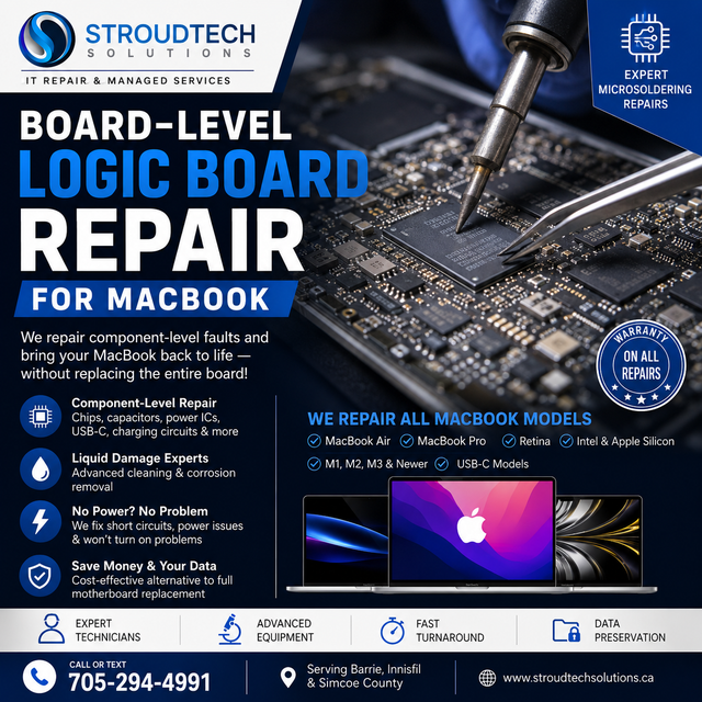 Board-Level MacBook Logic Board Repair | Barrie & Innisfil