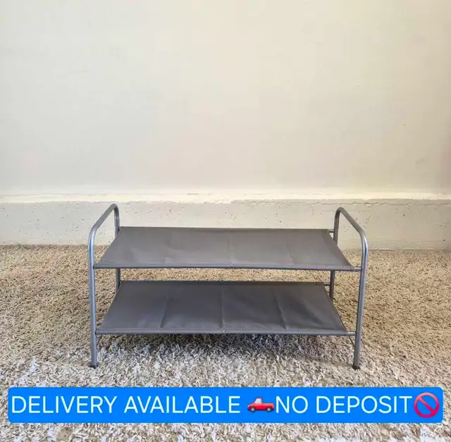 DELIVERY AVAILABLE 2 Level Tier Long Shoe Rack NO DEPOSIT