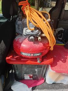 porter cable compressor with hose 50$