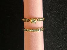 a set of diamond ring