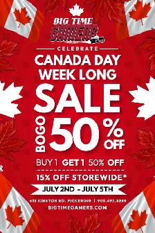 Big Time Gamers  Canada Day Week Long Sale