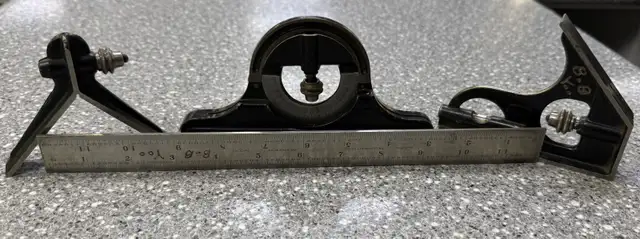 Starrett 12" Protractor/Square No. 190