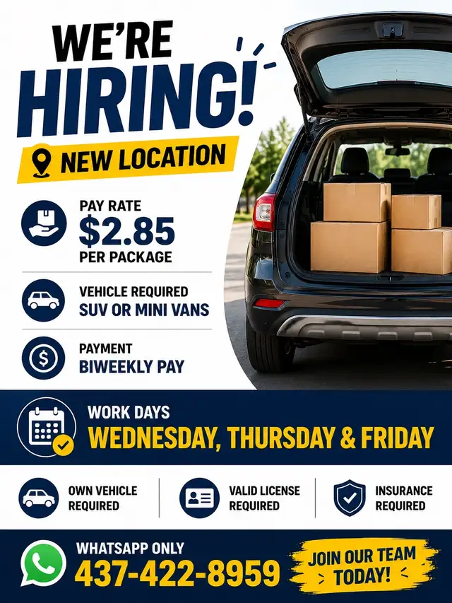 Delivery Drivers Needed