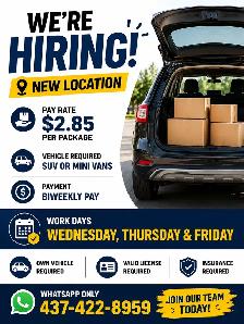 Delivery Drivers Needed