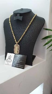 10 yellow Rope chain & pendant #419_2 - Photo 2