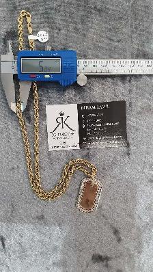 10 yellow Rope chain & pendant #419_2 - Photo 8